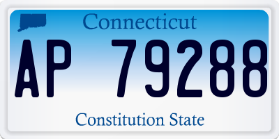 CT license plate AP79288