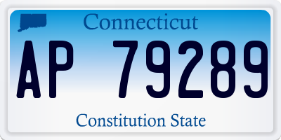 CT license plate AP79289