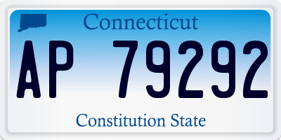 CT license plate AP79292