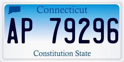 CT license plate AP79296