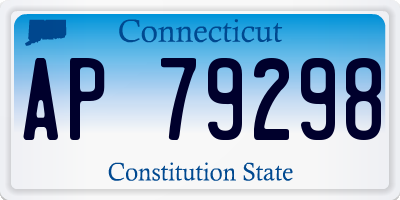 CT license plate AP79298