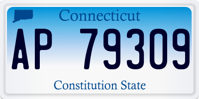 CT license plate AP79309