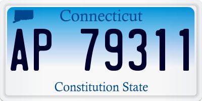 CT license plate AP79311