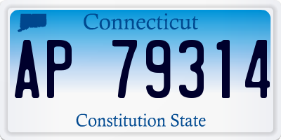 CT license plate AP79314