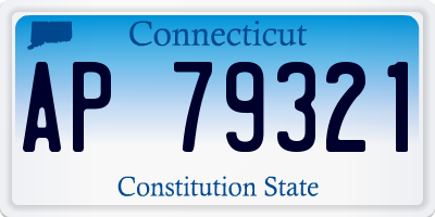 CT license plate AP79321