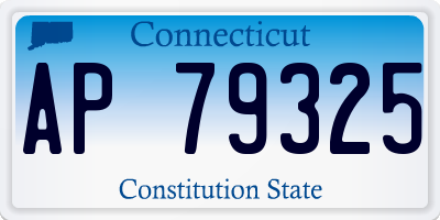 CT license plate AP79325