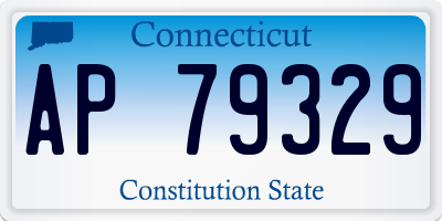 CT license plate AP79329