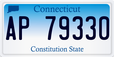 CT license plate AP79330