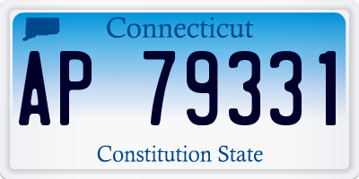 CT license plate AP79331