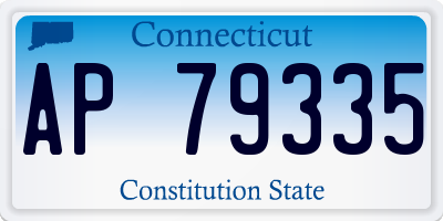 CT license plate AP79335
