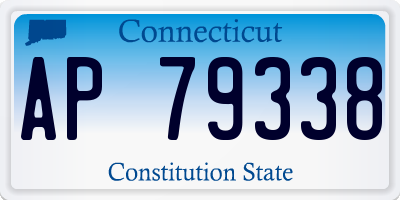 CT license plate AP79338