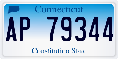 CT license plate AP79344