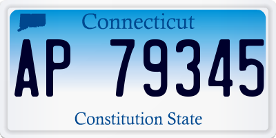 CT license plate AP79345