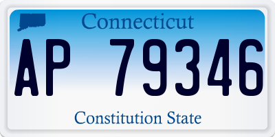 CT license plate AP79346