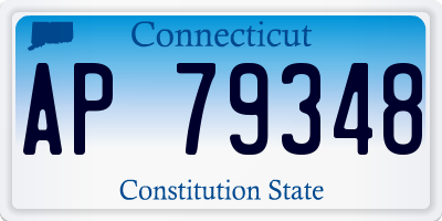 CT license plate AP79348