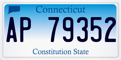 CT license plate AP79352