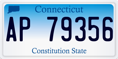 CT license plate AP79356