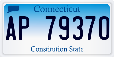 CT license plate AP79370
