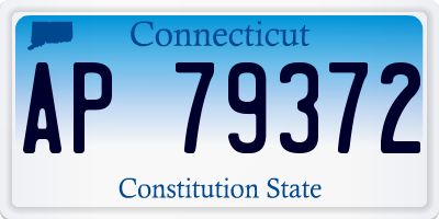 CT license plate AP79372