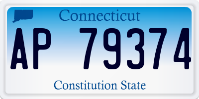 CT license plate AP79374