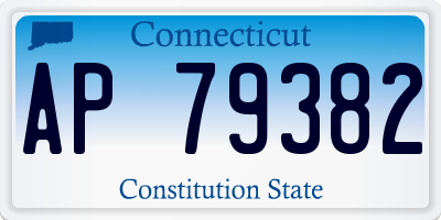 CT license plate AP79382