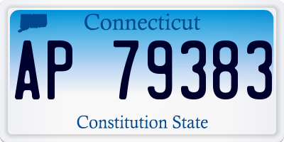 CT license plate AP79383