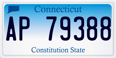 CT license plate AP79388