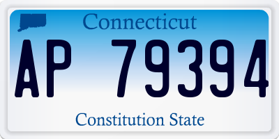 CT license plate AP79394