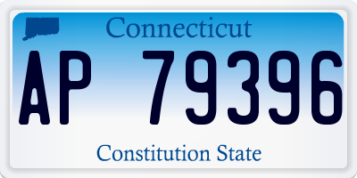 CT license plate AP79396