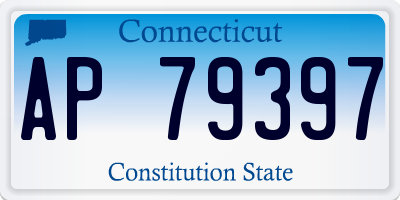 CT license plate AP79397