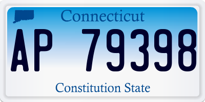 CT license plate AP79398