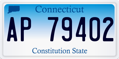 CT license plate AP79402