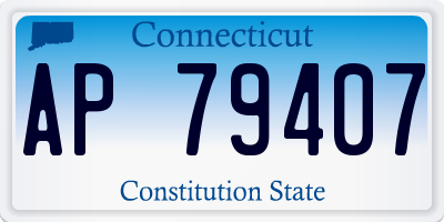 CT license plate AP79407