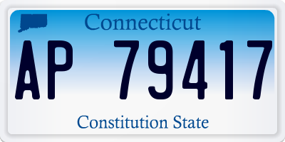 CT license plate AP79417