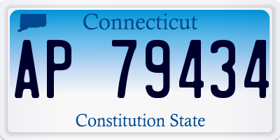 CT license plate AP79434