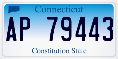 CT license plate AP79443