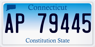 CT license plate AP79445