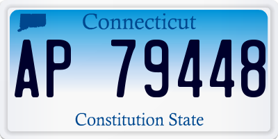 CT license plate AP79448