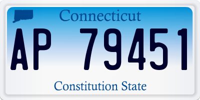 CT license plate AP79451