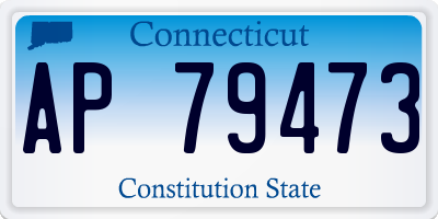 CT license plate AP79473