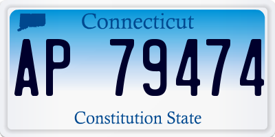 CT license plate AP79474
