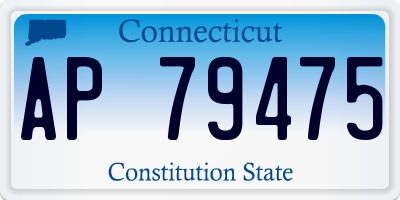 CT license plate AP79475