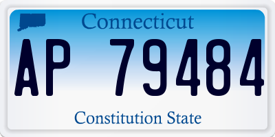 CT license plate AP79484