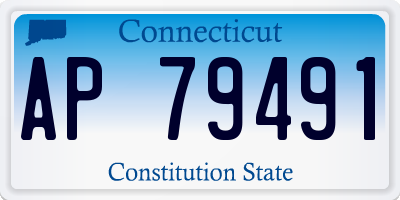 CT license plate AP79491