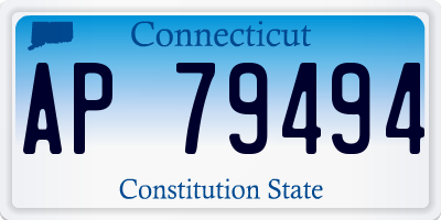 CT license plate AP79494