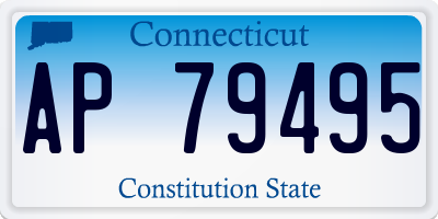 CT license plate AP79495