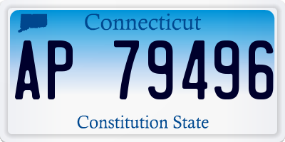 CT license plate AP79496
