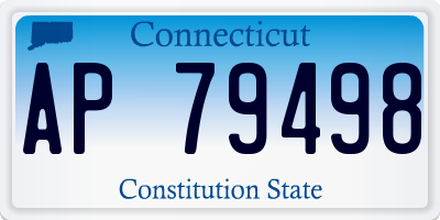 CT license plate AP79498