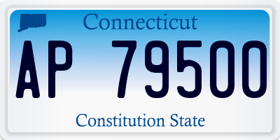 CT license plate AP79500
