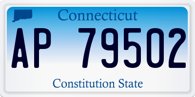 CT license plate AP79502